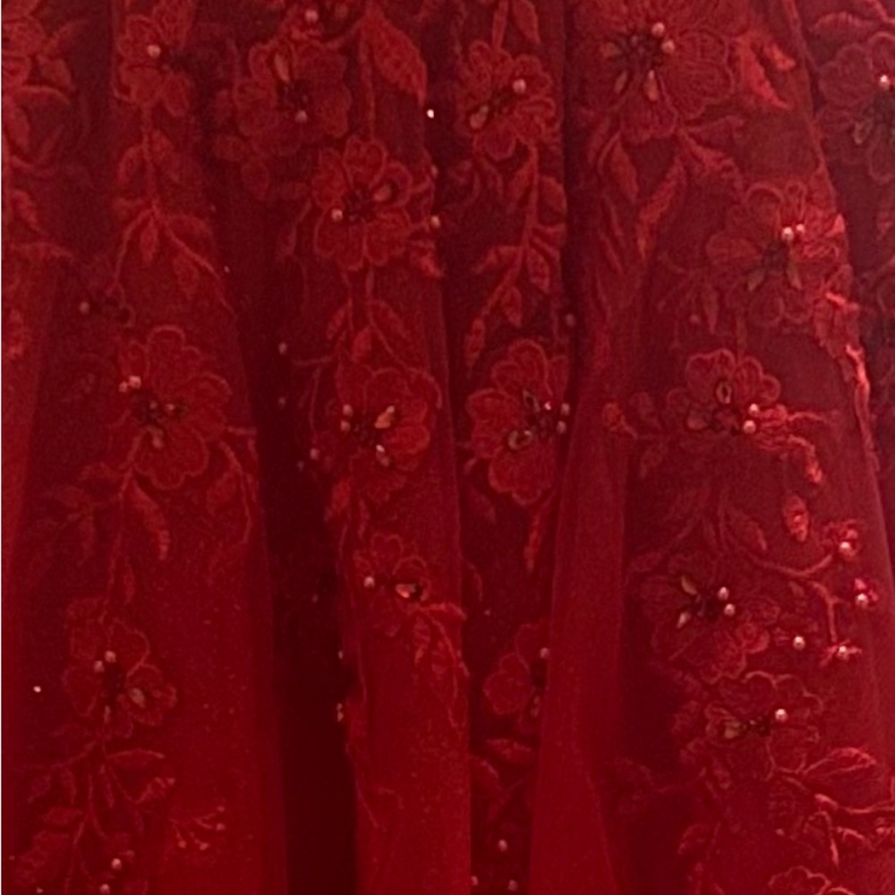 Ellie Wilde Stunning Red Lace Dress - Picture 4 of 6